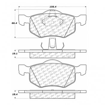 104.08430 Тормозные колодки Posi-Quiet Metallic FORD, MAZDA, MERCURY ; FORD/ESCAPE; MAZDA/TRIBUTE; MERCURY/MARINER