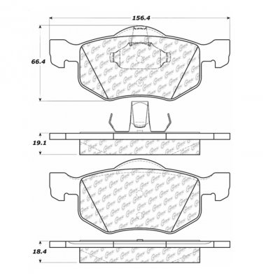 104.08430 Тормозные колодки Posi-Quiet Metallic FORD, MAZDA, MERCURY ; FORD/ESCAPE; MAZDA/TRIBUTE; MERCURY/MARINER