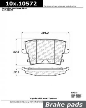 306.10572 для барабанных тормозов CHRYSLER 