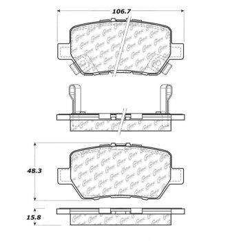 105.10900 Тормозные колодки Posi-Quiet Ceramic ACURA ; ACURA/RL