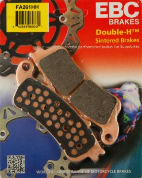FA261HH EBC BRAKES Double-H™ тормозные колодки  HONDA CB, CBR, GL, NT, ST, VFR, VTX, XL; VICTORY Arlen, Vision 1996-2012 года выпуска