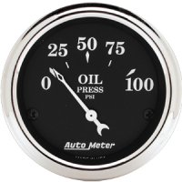 2" Давление масла, 0-100 PSI, OLD TYME BLACK AUTO METER #1727