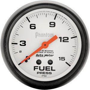 2-5/8" датчик давления топлива, 0-15 PSI, MECH, PHANTOM AUTO METER #5810 Fuel Pressure