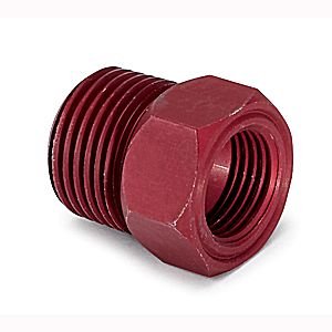 1/2" NPT ALUMINUM TEMP ADAPTER AUTO METER #2273 1/2" Red Aluminum NPT Mechanical Temp. Adapter