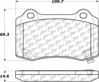 104.10532 Тормозные колодки Posi-Quiet Metallic MASERATI зад.