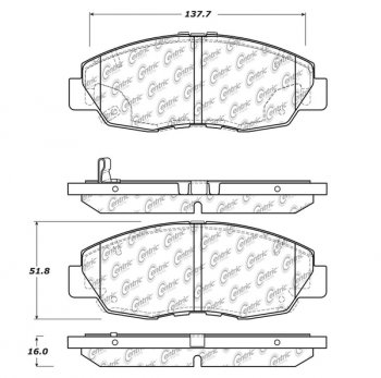 105.15780 Тормозные колодки Posi-Quiet Ceramic HONDA 