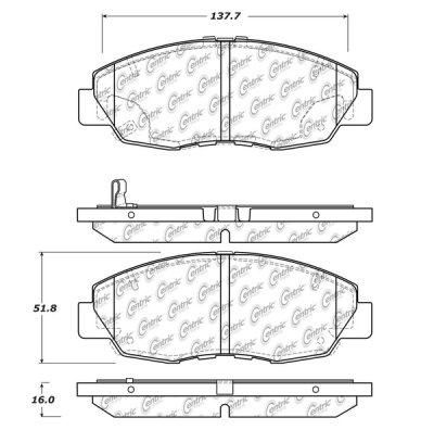 105.15780 Тормозные колодки Posi-Quiet Ceramic HONDA 