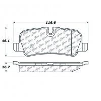 104.10990 Тормозные колодки Posi-Quiet Metallic LAND ROVER зад.