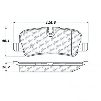 104.10990 Тормозные колодки Posi-Quiet Metallic LAND ROVER зад. 