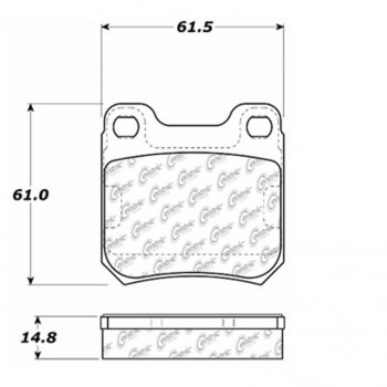 105.07090 Тормозные колодки Posi-Quiet Ceramic CADILLAC, SAAB ; CADILLAC/CATERA; SAAB/9-3; SAAB/9-5
