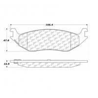 105.08980 Тормозные колодки Posi-Quiet Ceramic DODGE