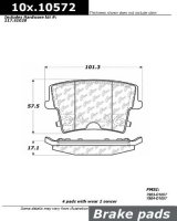 106.10572 Тормозные колодки PosiQuiet Extended Wear CHRYSLER, DODGE зад.