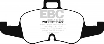 DP42256R EBC Brakes Yellowstuff Тормозные колодки перед AUDI TTS quattro (8S) Ширина 21мм, Высота 89мм, Толщина 15мм