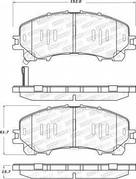 309.17360 StopTech Тормозные колодки Performance Infiniti, Nissan Передние