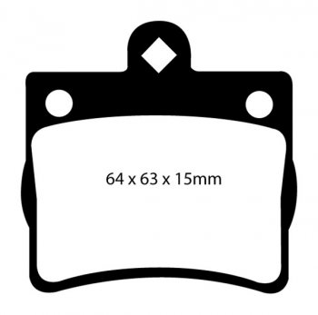 DP21135 EBC Brakes Greenstuff тормозные колодки зад MERCEDES-BENZ C-Class (W202) выпуска 1996-2000 года