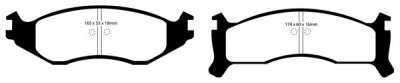 DP71249 EBC Brakes Greenstuff Тормозные колодки CHRYSLER Town &amp; Country CHRYSLER Town & Country 91 thru 94, CHRYSLER Town & Country 94 thru 95, DODGE Caravan 91 thru 95, DODGE Grand Caravan 94 thru 95, DODGE Grand Caravan 91 thru 95, DODGE Grand Caravan 94 thru 95, PLYMOUTH Grand Voyager 91 thru 95, PLYMOUTH Voyager 91 thru 95