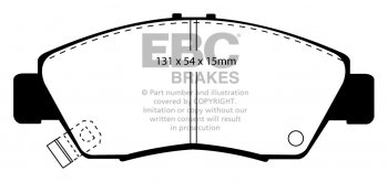 DP2890 EBC Brakes Greenstuff тормозные колодки перед. HONDA Civic, Domani, Integra, Jazz, Logo выпуска 1991-2008 года