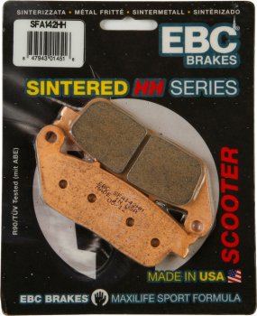 SFA142HH EBC BRAKES Double-H™ тормозные колодки BMW, C.Z./JAWA, CAGIVA, DAELIM, HONDA, ITALJET, KAWASAKI, KYMCO, PEUGEOT, SACHS (HERCULES), SUZUKI, TRIUMPH, VOXAN, YAMAHA 1987-2013 года выпуска