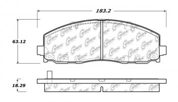 105.15890 Тормозные колодки Posi-Quiet Ceramic CHRYSLER, DODGE, JEEP, VOLKSWAGEN перед 