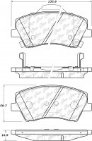 105.19120 Тормозные колодки Posi-Quiet Ceramic HYUNDAI, KIA перед