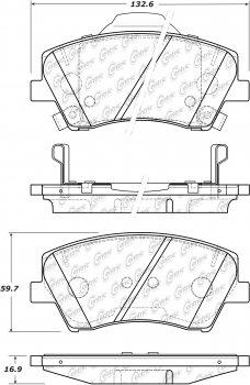 105.19120 Тормозные колодки Posi-Quiet Ceramic HYUNDAI, KIA перед 