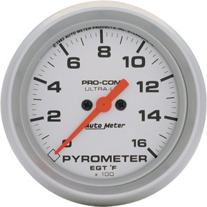 2-5/8" E.G.T. датчик пирометр, 0-1600`F, FSE, UL AUTO METER #4443 Pyrometer