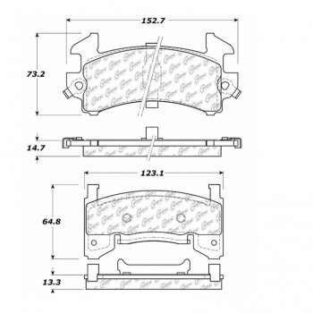 106.01540 Тормозные колодки PosiQuiet Extended Wear BUICK ; BUICK/CENTURY; BUICK/REGAL; BUICK/RIVIERA
