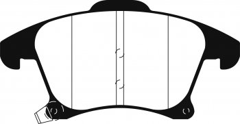 DP42269R EBC Brakes Yellowstuff Тормозные колодки перед FORD Mondeo Estate, Mondeo Hatchback, Mondeo Saloon Ширина 155,7мм, Высота 75мм, Толщина 18мм