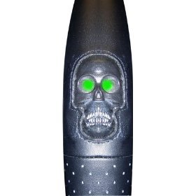 чехол на руль - Skull with L.E.D. Lighted Eyes Green 