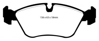 DP3880C EBC Brakes Redstuff Тормозные колодки VOLVO 850, C70, S70, V70 выпуска 1993-2005 года