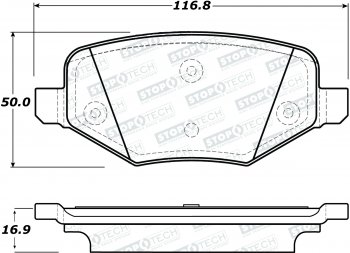 308.13771  StopTech Street Тормозные колодки Ford, Lincoln Задние