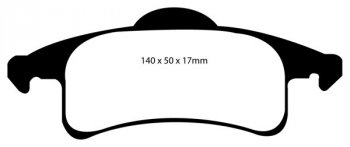 DP61606 EBC Brakes Greenstuff тормозные колодки зад JEEP Grand Cherokee выпуска 1999-2005 года