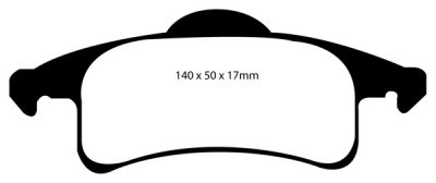 DP61606 EBC Brakes Greenstuff тормозные колодки зад JEEP Grand Cherokee выпуска 1999-2005 года