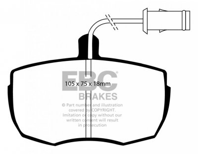 DPX2241 EBC Brakes Ultimax2 тормозные колодки передние LTI Fairway Driver, TX; ROVER SD1 выпуска 2014-2020 года