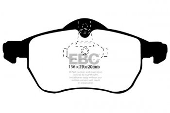 DP1183 EBC Brakes Ultimax2 Тормозные колодки перед  HOLDEN Astra; OPEL Astra, Zafira; VAUXHALL Astra, Astravan, Vectra, Zafira выпуска 1998-2005 года