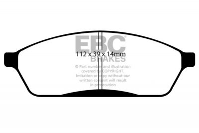 DP1023 EBC Brakes Ultimax2 Тормозные колодки перед  SUBARU Vivio выпуска 1992-1996 года