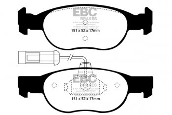DP1059/2 EBC Brakes Ultimax2 Тормозные колодки перед  ALFA ROMEO 145, 146 выпуска 1996-1998 года