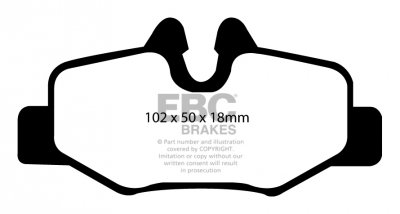 DPC1554 EBC Heavy Duty Carbon колодки зад.MERCEDES-BENZ 