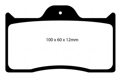 DP3038C EBC Brakes Тормозные колодки Dynalite Billet Dynolite caliper. 100 x 60 x 12mm pads. 