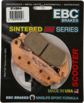 SFA196HH EBC BRAKES Double-H™ тормозные колодки BUELL, DAELIM, HONDA, KYMCO, MBK, SYM, TRIUMPH, VICTORY, W K BIKES, YAMAHA 1988-2013 года выпуска