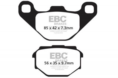 SFA173 EBC BRAKES Organic тормозные колодки  APRILIA Moto, Pegaso; GILERA 50; MALAGUTI 50, F10 1990-2001 года выпуска