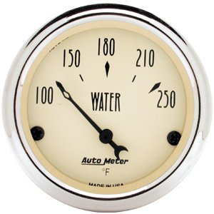 2" датчик температура воды, 100-250`F ELEC, ANTIQUE BEIGE AUTO METER #1837 Water Temperature