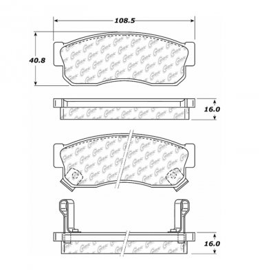 104.02750 Тормозные колодки Posi-Quiet Metallic NISSAN ; NISSAN/PULSAR; NISSAN/SENTRA
