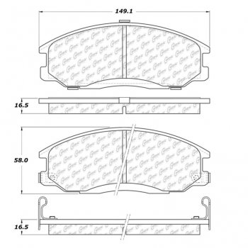 105.09030 Тормозные колодки Posi-Quiet Ceramic HYUNDAI, KIA ; HYUNDAI/SANTA; KIA/SEDONA