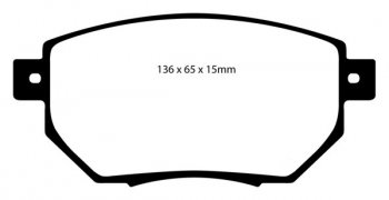 DP31659C EBC Brakes Тормозные колодки NISSAN Maxima, Altima NISSAN Altima 2005 and up, NISSAN Maxima 2004 thru 2005, NISSAN Maxima 2006 and up