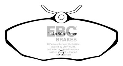 DP41221R EBC Brakes Yellowstuff Тормозные колодки зад FORD Thunderbird; JAGUAR S-Type; LINCOLN LS выпуск 1999-2006 года