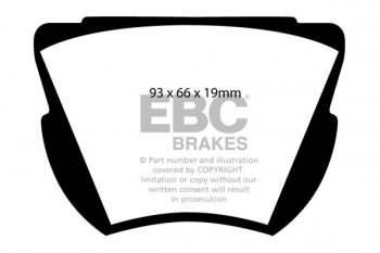 DPX2199 EBC Brakes Ultimax2 Тормозные колодки ARMSTRONG-SIDDELEY Star Sapphire; ROVER P4 100, P5; PEUGEOT 308 выпуска 1973 — 2022 года