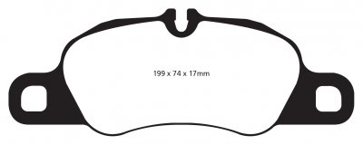 DP32057C EBC Brakes Redstuff Тормозные колодки PORSCHE 911, Boxster, Cayman выпуска 2008-2016 года