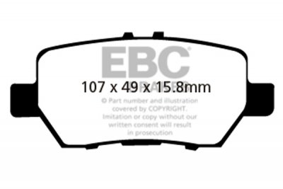 DP1736  EBC Brakes Ultimax2 Тормозные колодки зад. HONDA Legend выпуска 2004 — 2008 года