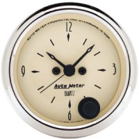 2" часы, 12 VOLT, ELEC, ANTIQUE BEIGE AUTO METER #1885